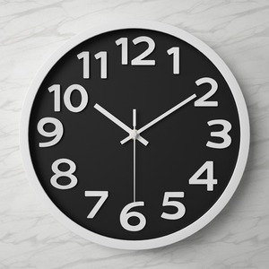 <span class=keywords><strong>Reloj</strong></span> de Pared Moderno de Cuarzo Huayang de 30 cm con Números en Relieve 3D y Manecillas Metálicas Silencioso para Decoración de Sala de Estar y Dormitorio - Product Image 2