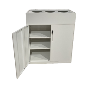 ตู้เก็บของโลหะ2ประตูครึ่งความสูงชั้นวางปรับได้พร้อมลิ้นชัก2อัน - Product Image 1