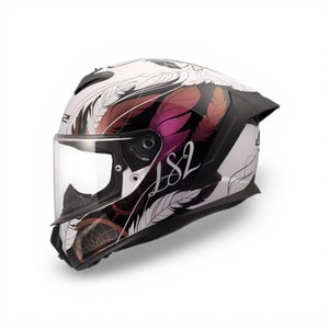 Casco Integrale per Moto Ls2 Rapid Iii Bianco Rosa Omologato Ece 22.06 M - Product Image 1