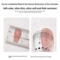 Offre Spéciale : Lot de 5 règles de mesure flexibles de 10 cm à double graduation pour vérification de la taille des ongles à presser