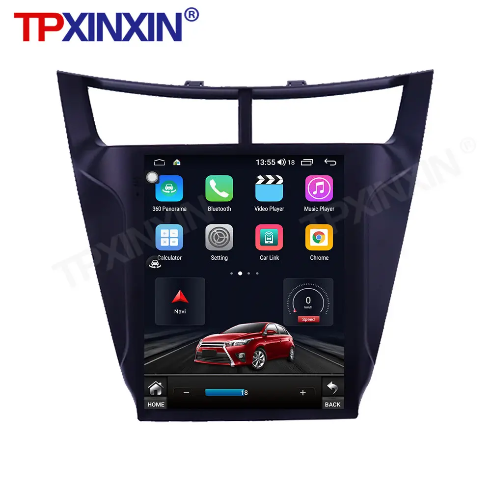 TPXINXIN — autoradio multimédia Android, lecteur dvd, Carplay, stéréo, Navigation GPS, Style Tesla, pour voiture Chevrolet voile (2015-2017)