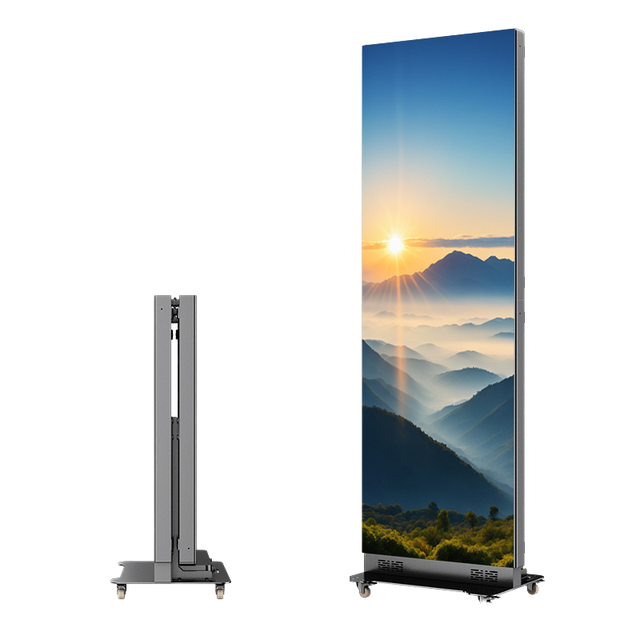 Indoor P1.86 Portable Foldable LED Poster Display Advertising Standing Display Screen for Retail Store Foldable Poster Screen