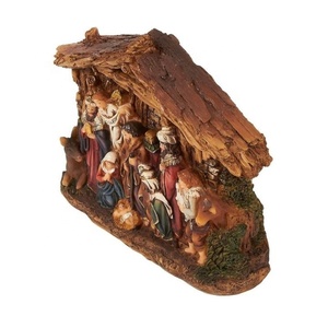 Figurina di <span class=keywords><strong>presepe</strong></span> di natale dipinta a mano Decorchristian Holy Family Figure con Baby Jesus <span class=keywords><strong>presepe</strong></span> Figurine artigianato artistico - Product Image 2