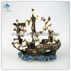 Aquarium Aquarium Résine Artisanat Voiliers Décoration CA7345 - Product Image 1