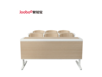 Meubles modernes pour enfants, ensemble de table et chaises de classe réglables pour l'école primaire, 3 places, plateau en MDF, structure en acier, bureau et chaise d'école