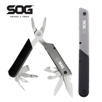 Stylo tactique avec pinces multifonctions, baton SOG Q3 EDC multi-outils avec couteau pliant, petit équipement de survie en plein air (ID1021-CP)