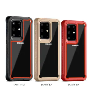 Hot Selling Clear Double Bumper Frames Case For Samsung Galaxy S11 Plus S11E A51 A71 Waterproof Hybrid Armor Back Cover Case