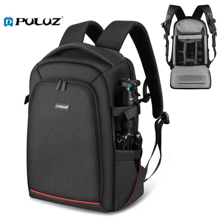 En popüler Video çanta PULUZ açık su geçirmez çift omuz dizüstü DSLR kamera çantası sırt çantası fotoğraf çantaları Canon kamera için