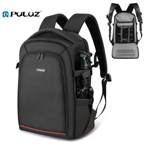 Borse Video più popolari PULUZ Outdoor Waterproof Double shoulder Laptop DSLR camera Bag zaino borse fotografiche per fotocamera Canon