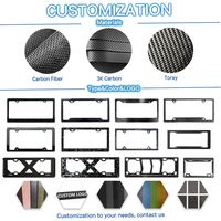 Cadre de plaque d'immatriculation en fibre de carbone bleu avec couvercle Lexus pour Subaru Blanc Slim Wrx Thin Corvette Apr Supp