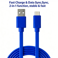 Cable USB-A a USB-C de Carga Rápida 5A 60W, 2m, Resistente, Trenzado, PVC, Conductor de Cobre Puro para Teléfonos Móviles y Tabletas