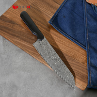 Cuchillo de Chef Japonés Kiritsuke de 8 Pulgadas (200mm) con Hoja de Damasco de 67 Capas, Núcleo VG10, Mango G10 de Espiga Completa, Borde Hamaguri, Personalizado OEM