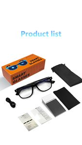 Lunettes intelligentes F16 tendance, traducteur IA, appels BT, lunettes intelligentes avec caméra à distance, lecture de musique, lunettes intelligentes avec caméra IA - Product Image 5