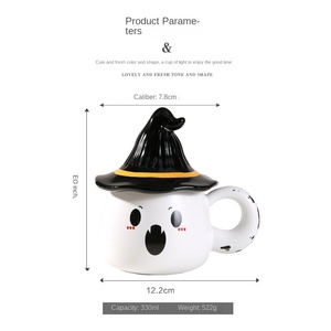 Tasse en céramique pour Halloween SYL, design de fantôme mignon, style dessin animé, pour s'amuser, petit déjeuner, cadeaux d'Halloween, tasse à lait en gros - Product Image 5