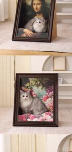 Mona Lisa Olieverfschilderij Wereldberoemd Schilderij Kattenhuis Ingesloten Krasbord Kattenhuisframe Speelgoed - Product Image 3
