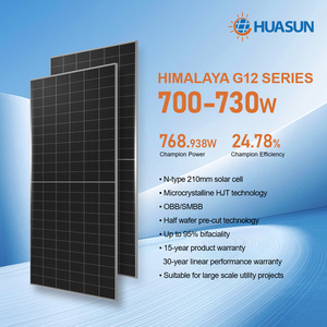แผงโซลาร์เซลล์ HUASUN Himalaya G12 ซีรีส์ HS-210-B132 700 710 720 วัตต์ โมดูลพลังงานแสงอาทิตย์ 730W 750W HJT แบบสองหน้า - Product Image 2