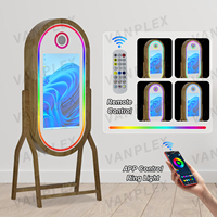 Solid Wood Photo Booth With Printer and 32 Inch Touch Screen - Complete Package Includes Flight Case