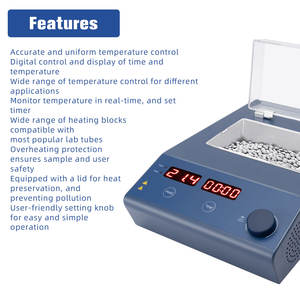 מעבדה תצוגה דיגיטלית חימום תנודות טמפרטורה קבועה אמבט מתכת יבש אמבט יבש טמפרטורה גבוהה - Product Image 5