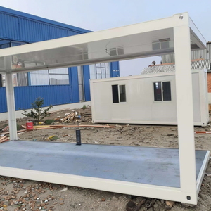 Contenedor de <span class=keywords><strong>oficina</strong></span> modular de paquete plano expandible Ups 20 pies Acero Carcasa prefabricada de bajo costo Panel sándwich Solución de casa prefabricada - Product Image 3