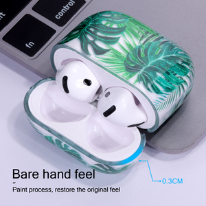 เคสหูฟังลายใบตองแบบแข็งป้องกันการตกกระแทกพร้อมลายปั๊มร้อนสำหรับ Airpods 4 เคสป้องกันหูฟัง - Product Image 5