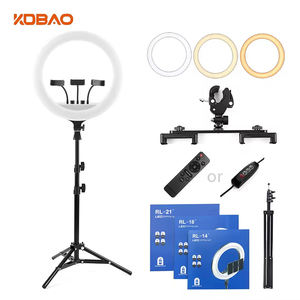 14/18/21 pouces RL18 du fabricant TikTok Ringlight <span class=keywords><strong>pour</strong></span> grand maquillage de beauté LED éclairage trépied support App contrôle couleur réglable - Product Image 1
