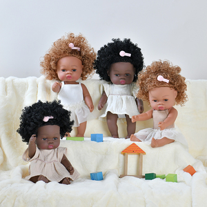 <span class=keywords><strong>Barato</strong></span> 35Cm Bebe Reborn <span class=keywords><strong>Silicona</strong></span> Negro Rizos Realista Recién Nacido Afroamericano <span class=keywords><strong>Real</strong></span> Life Baby Dolls - Product Image 2