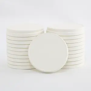 50mm Bagasse Sugarcane Lid for hot Coffee packing 100% paper lids covers
