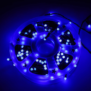 Nuovo arrivo 50m luci a LED <span class=keywords><strong>8mm</strong></span> disco di linea RGB festivo di natale IP65 presa di fabbrica bianco 220V pupazzo di neve 5mm fiocchi di neve 120