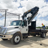 Grue hydraulique montée sur camion Bob-Lift à bas prix, grue de camion à flèche articulée/pliable de 5 tonnes et 6 tonnes, machine de levage pour camion à vendre