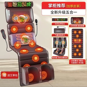 Massage Mattress Full Body Heating Massage <b>Pad</b> Neck Waist Back Legs Home Use 10 Zone Vibration With Herbal Pillow And Foot - Product Image 1