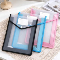 Porte-documents extensible en plastique imperméable Canhao A4, épais, avec bouton-pression, poche pour étiquettes, grande capacité