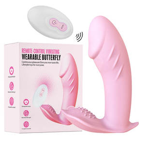10 Frequency Remote Control G Spot Butterfly Stimulator Flirting <b>Vibrator</b> For Adult - Product Image 5