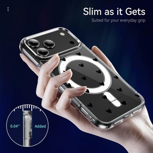 เคสโทรศัพท์มือถือใสแบบแม่เหล็ก Senyork Loving Heart สำหรับ iPhone XS XR 11 12pro 13 14 17Air ดีไซน์ OEM แบบกำหนดเองได้ - Product Image 3