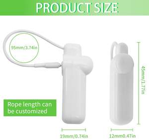 Étiquettes de sécurité rigides réutilisables avec cordon de marque LM Modèle 43, compatibles avec le système de sécurité EAS 58 kHz - Product Image 1