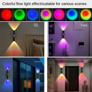 Smart home <b>LED</b> night <b>light</b> RGB color gradient wireless wall lamp rechargeable magnetic sunset lamp <b>for</b> bedroom and <b>living</b> <b>room</b> - Product Image 5