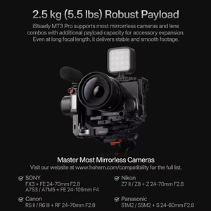 New Mt3/mt3 Pro Ai <b>Camera</b> <b>Gimbal</b> Target Tracking 2.5kg Payload Touch Screen Dslm/phone/action Ai Target Tracking Precisely - Product Image 6