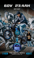 Vélo Électrique de Dirt en Entrepôt US/UE, VTT Rapide 60V 23.4Ah