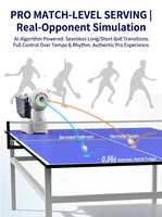 Robot de Tenis de Mesa PUSUN DORA SMART con Tracción en las 3 Ruedas, Programación por Aplicación y Sistema de Reciclaje Automático para Entrenamiento Profesional en Casa o Club
