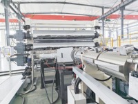 Máquina de coextrusión multicapa de láminas de HDPE de un solo tornillo Leader New con bomba, rodamiento, motor, caja de cambios y PLC de alta capacidad