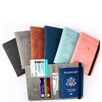 Housse de passeport anti-RFID 11x15CM en cuir PU doux au toucher, portefeuille de voyage multifonction, organiseur personnalisable, porte-passeport