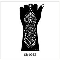 Pochoirs à henné pour les mains Moonlight Soft, épaissis, imperméables, à l'effet simple et épuré, ajourés, personnalisés, en PVC réutilisable à 3 couches, autocollants de tatouage