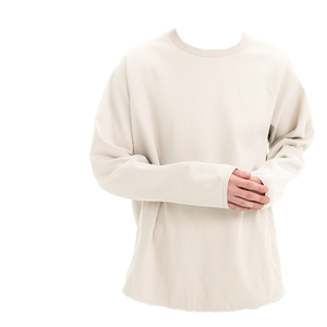 Camiseta térmica de manga larga para hombre, diseño estampado, tejido gofrado, corte holgado, secado rápido y transpirable, personalizable - Product Image 1