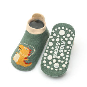 Calcetines de algodón con dibujos animados para bebé, calcetines antideslizantes de suela blanda con dibujos de animales para recién nacido, calcetines para niño y niña, otoño e invierno - Product Image 4