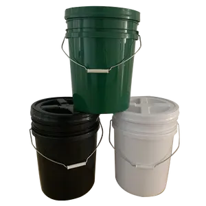 20L/30L Plastic Bucket With Gamma Seal Lid 5 Gallon 7 Gallon Car Wash Plastic Pail With Handle And Lid