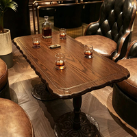Ensemble de canapé et table de bar vintage en bambou, couleur personnalisable, pour restaurant, café, bar à whisky