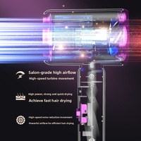 Sèche-cheveux professionnel 2000W à LED haute vitesse avec affichage de température, lumière bleue, air chaud et froid, moteur DC et diffuseur