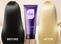 Crème décolorante violette, complexe anti-dommages, ultra légère, 300 ml, pour cheveux normaux, usage permanent