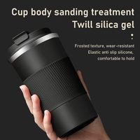 Cangkir kopi berlapis bubuk 500ml, cangkir termal air bebas Bpa, botol dapat disesuaikan, termos vakum bebas Bpa