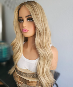 Venta al por mayor de <span class=keywords><strong>cabello</strong></span> virgen <span class=keywords><strong>balayage</strong></span> <span class=keywords><strong>rubio</strong></span> cálido con reflejos, calidad 12A, largo, para pelucas con encaje americano HD transparente sin pegamento - Product Image 3