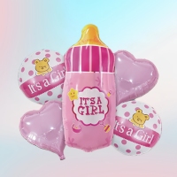 Ballons en aluminium BLN pour cadeaux de baby shower, jouets décoratifs en forme de sucette et de biberon pour baptême et fête de 1er anniversaire